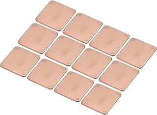 MECCANIXITY Heatsink Copper Pad Shim 20mm x 20mm x 1.2mm Thermal Conductive Heat Sink for Electronic Chip Cooling Pack of 12