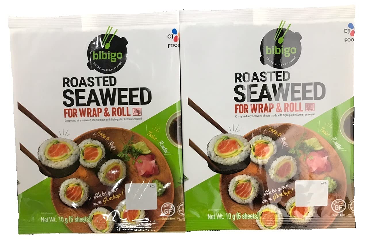bibigo CJ Roasted Seaweed for Wrap and Roll 5-Sheets 10 g