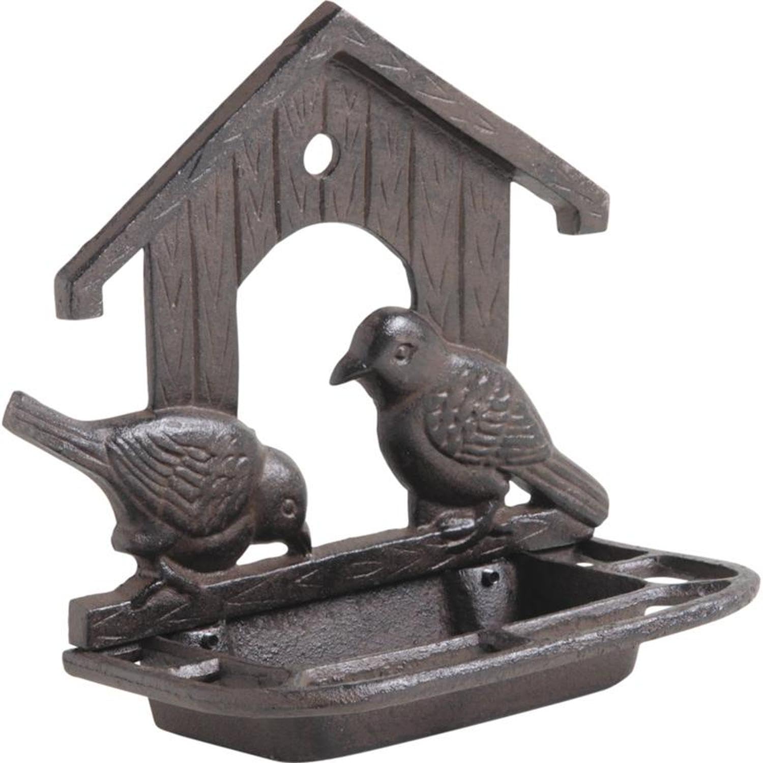 Mangeoire murale oiseaux fonte Aubry Gaspard résistante intempéries pour extérieur