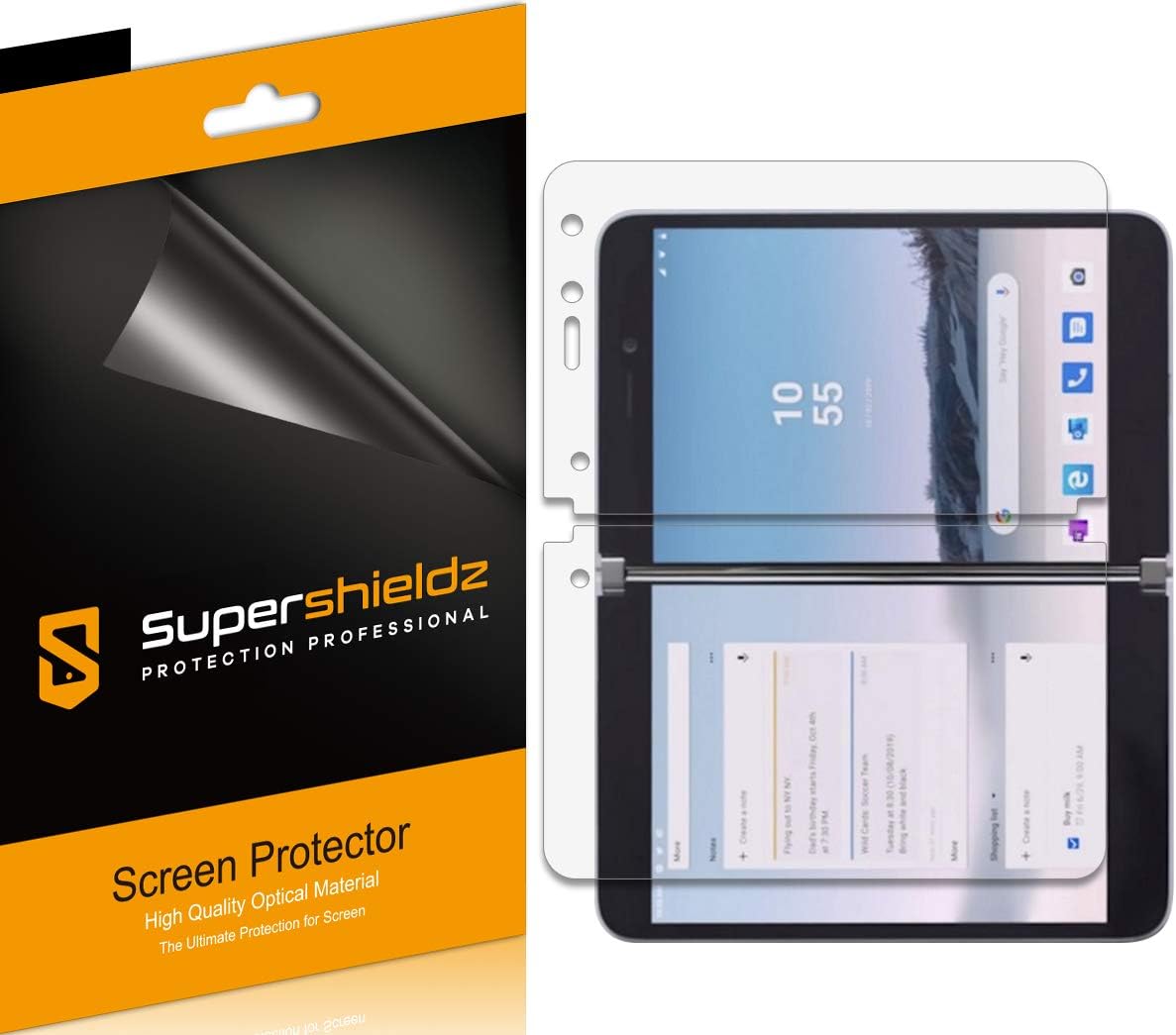 (3 Pack) Designed for Microsoft Surface Duo Screen Protector, (3 Left Screen and 3 Right Screen) High Definition Clear Shield (PET)