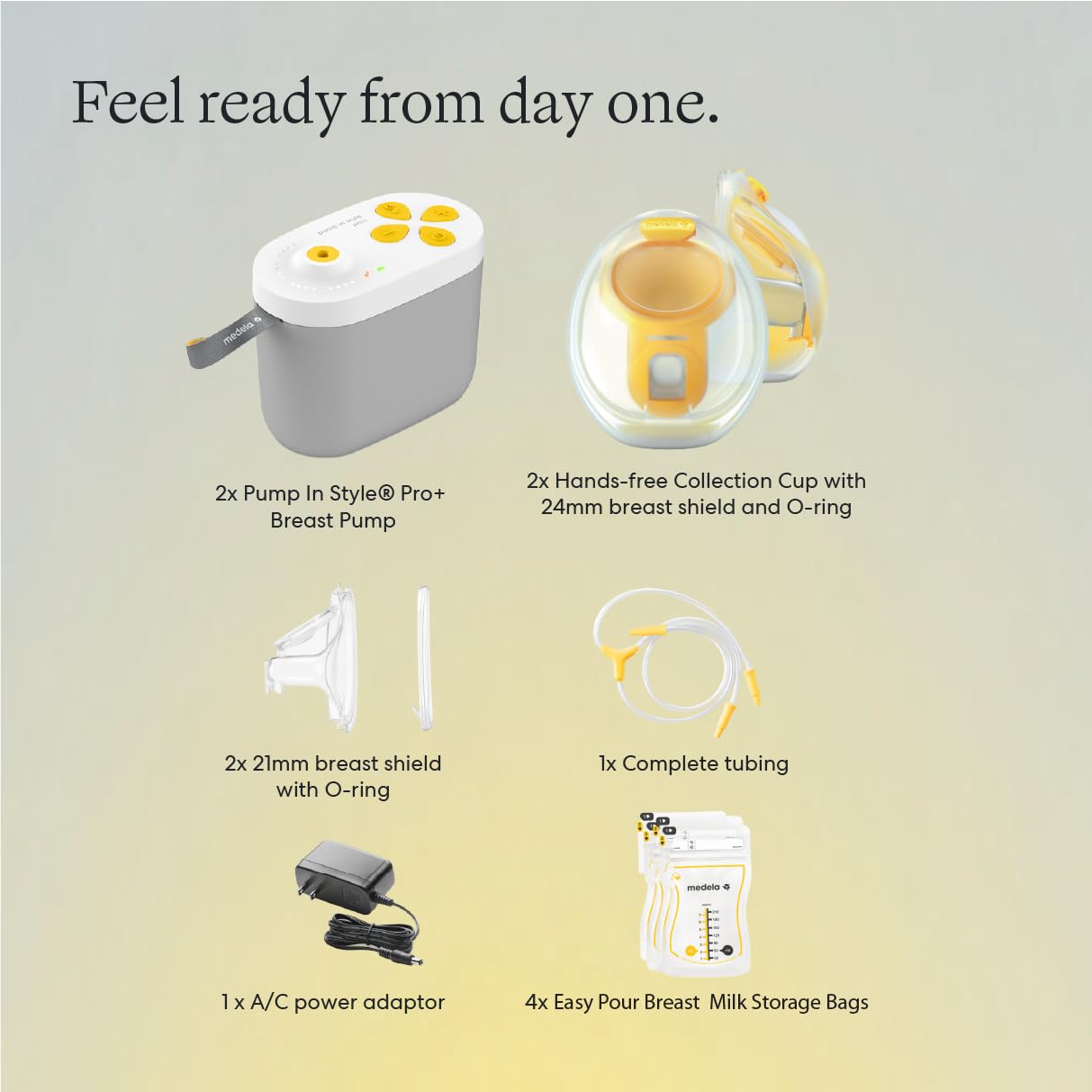 New Medela Pump in Style Pro+ - Extractor de leche manos libres, recargable, portátil, de grado hospitalario