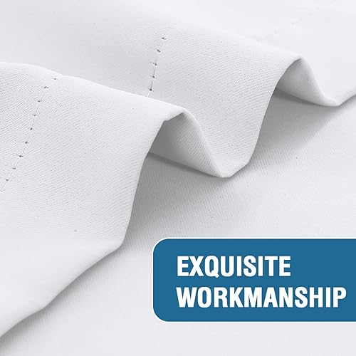 Miniatura 5 de H.VERSAILTEX Cortinas para interiores y exteriores para patio, impermeables, de acero inoxidable, con ojales plateados, aislamiento térmico,