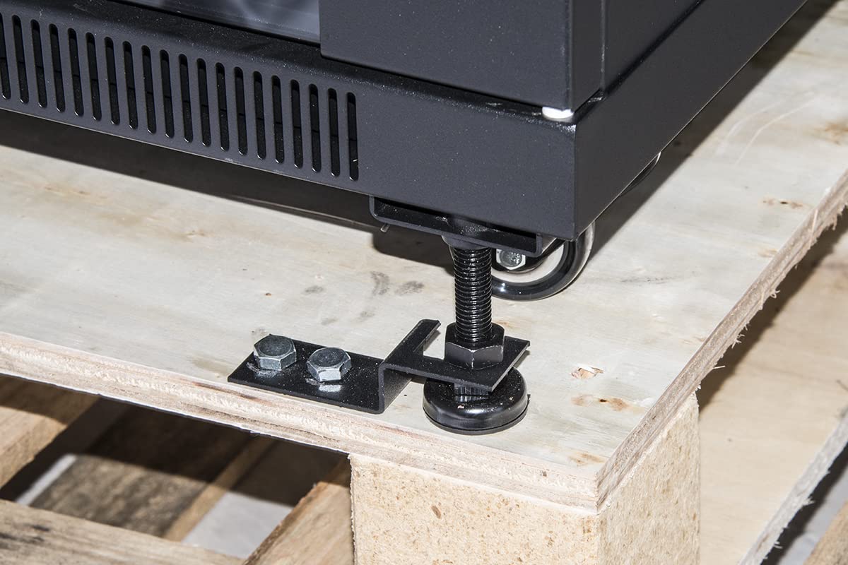 ARMADIO RACK 19" 27U (A)1388 (L)600 (P)600 COLORE NERO PORTA VETRO DA ASSEMBLARE