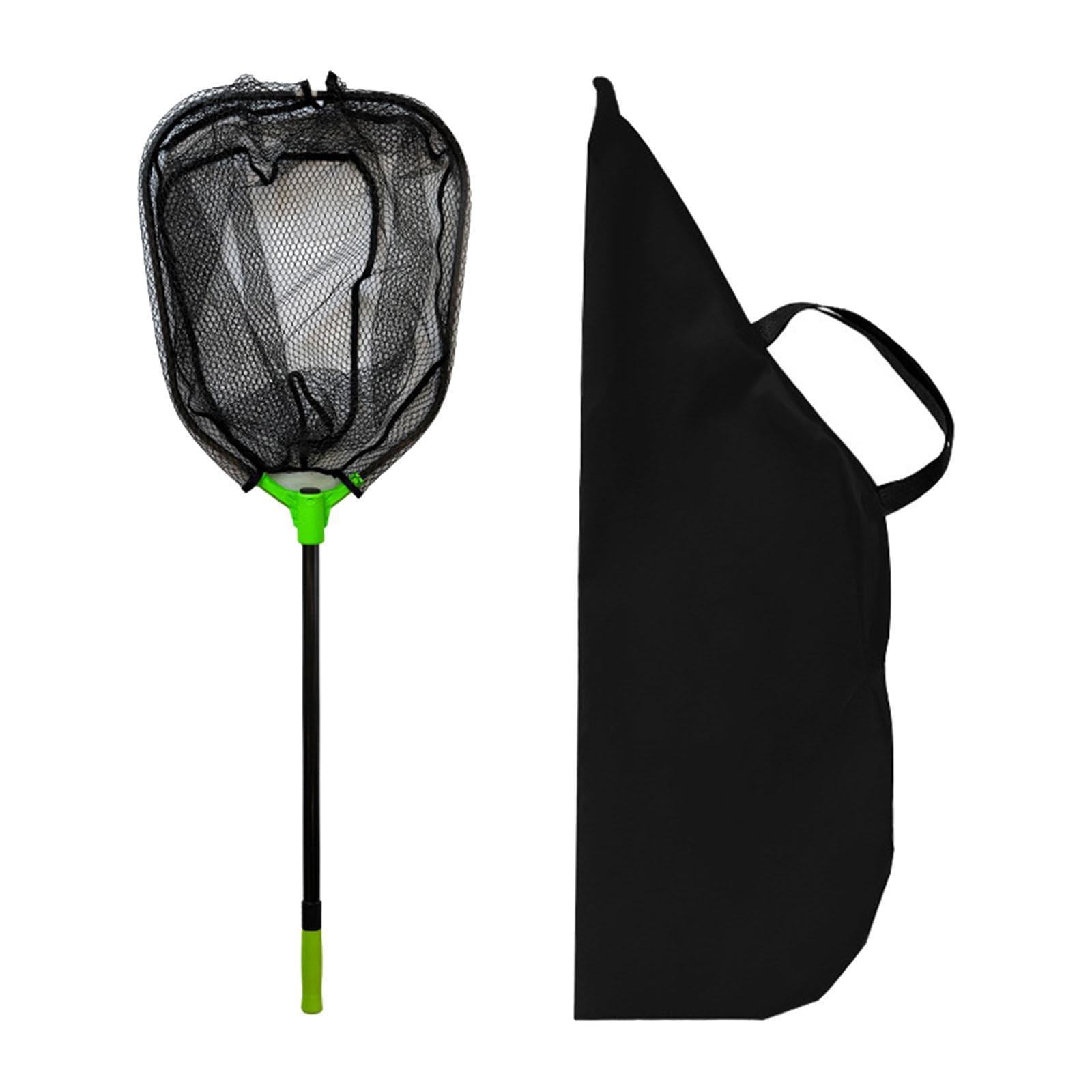 F Fityle Guadino Telescopico con Accessori Antiscivolo, Pratica Borsa a Rete Incassata E Asta Telescopica per Barche da Pesca in Acqua Dolce.