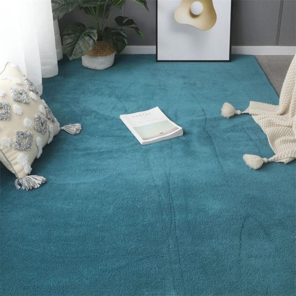Tapis salon moderne non glissant et durable turquoise