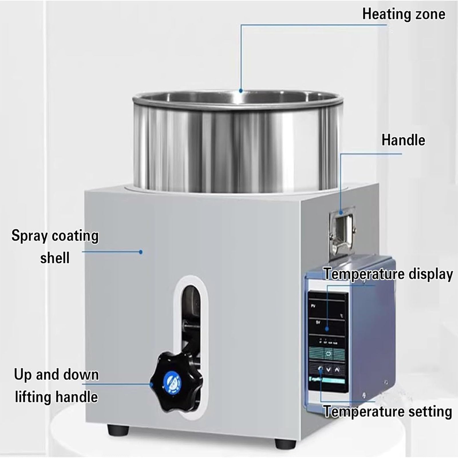 Bagno Termostatico da Laboratorio con Sollevamento, Bagno Termostatico Digitale Professionale, Controllo Preciso della Temperatura, Doppio Utilizzo, per Ricerca Medica E Biotecnologia. 3L