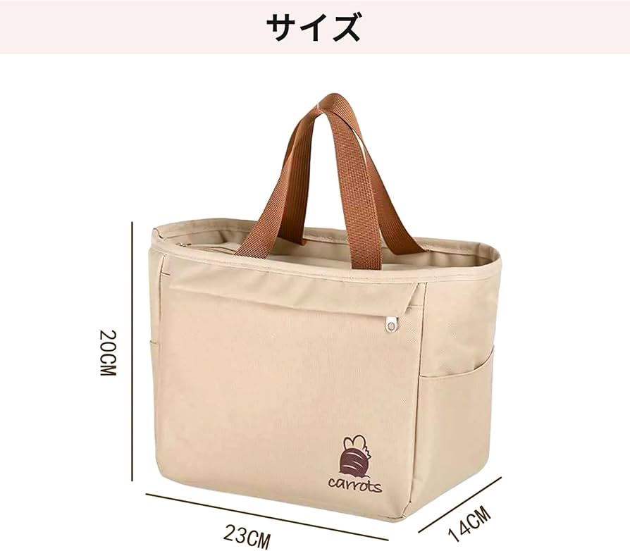 Seorsok ランチバッグ 保温保冷バッグ お弁当 弁当袋 角型 内側断熱 61clnpqNE9L._AC_UF894,