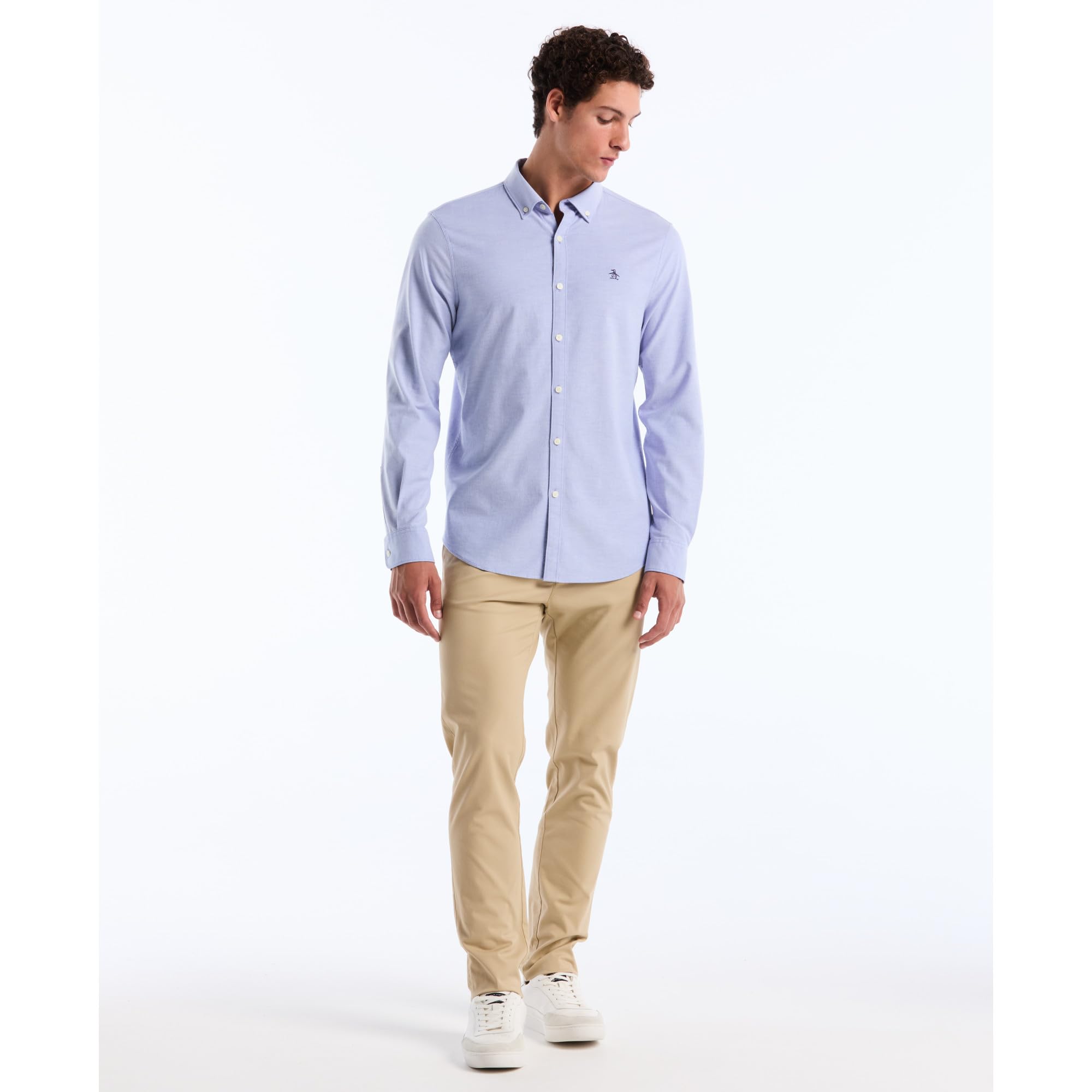 Original Penguin Koszula na guziki Mężczyźni Original Penguin Men's Ecovero™ Oxford Stretch Shirt Long Sleeve
