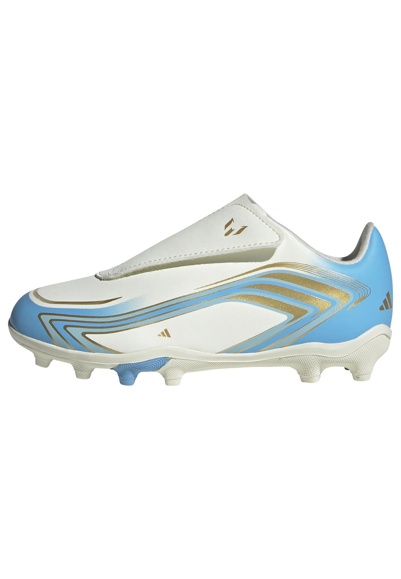 Adidas Boys White F50 s Club Firm Ground Football Boots in Size C12, Sports Direct