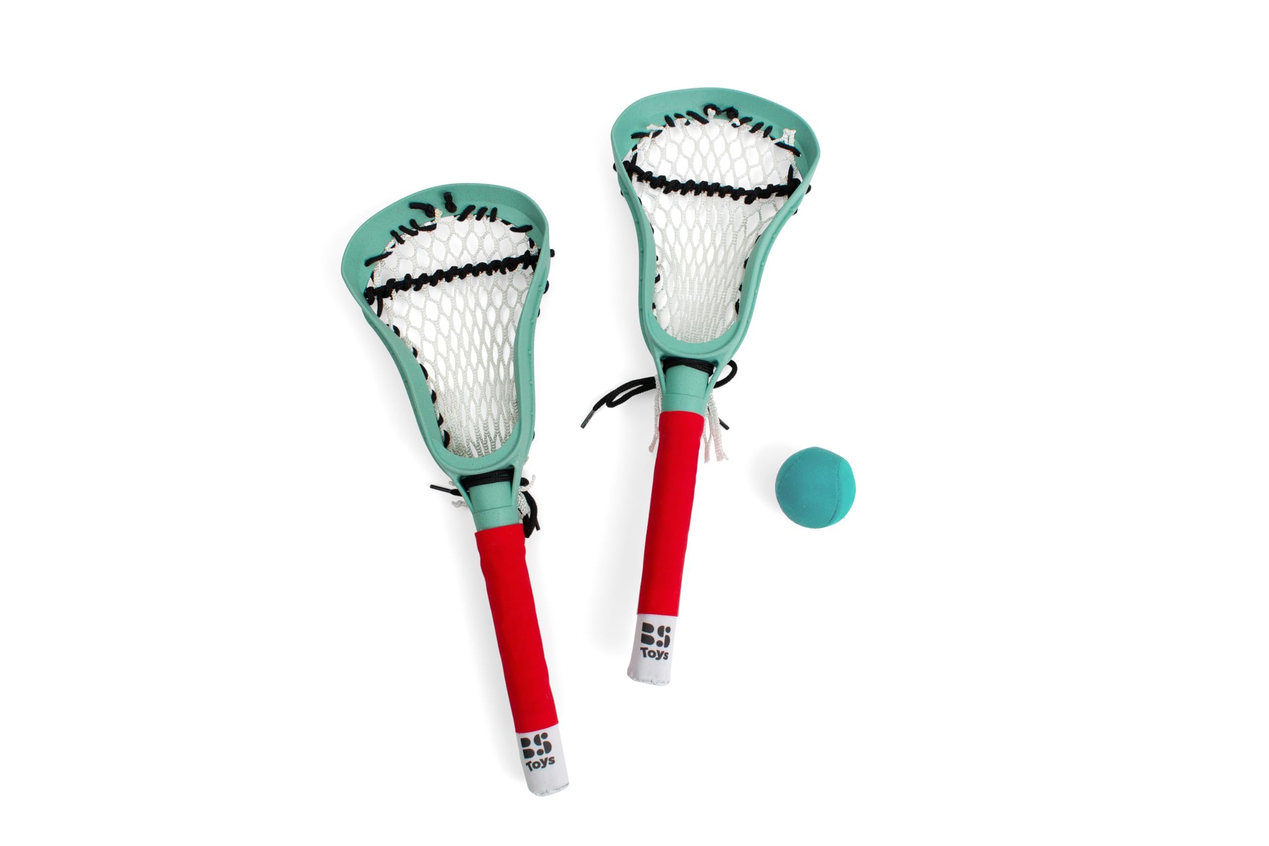 BS Toys Lacrosse Kit – 2 Raquettes et 1 Balle Souple en Plastique recyclé