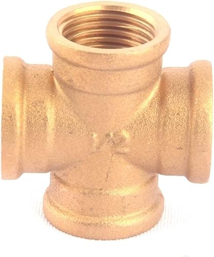 Miniatura 2 de ZHaonan-- Manguera de latón, 1 conector de latón de 4 vías, rosca hembra de 12 pulgada, divisor de manguera de jardín, accesorios de manguera de