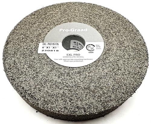 exl pro convolute deburring polishing wheel - 634 x 134 x 134 9s fine silicon carbide - professional grade - metal deburring finishing and polishing wheel - 94905-1 pack