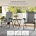 Outsunny Bistro Set 3-teilig aus Stahl Wetterfest Gartenmöbel Set mit klappbar Bistrotisch Becherhalter Gartenstühlen Outdoor Balkonmöbel Set Sitzgruppe Balkonset Gartengarnitur Dunkelgrau