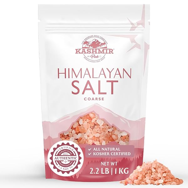 LA SALT CO Kashmir Pink Himalayan Salt | Pure, Food Grade with 84 Trace Minerals | Kosher, Vegan, Non-GMO, & Cruelty-Fre