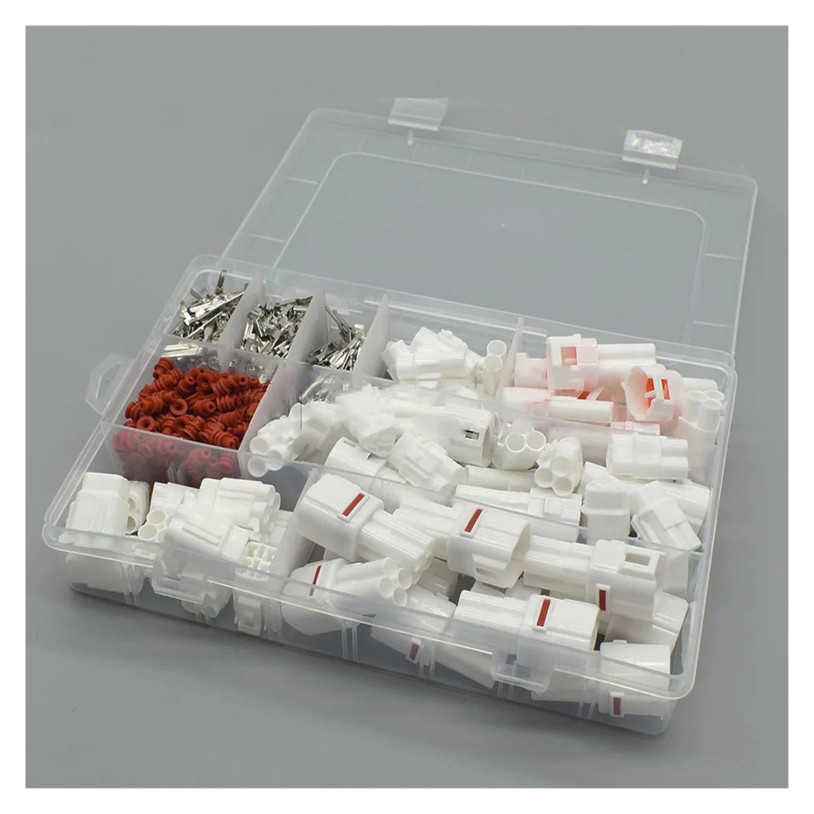 1 Box 423Pcs MT090 2/3/4Pin Weiß Schwarz Automotive Wasserdicht Weiblich Männlich Stecker Mit Terminals(White)
