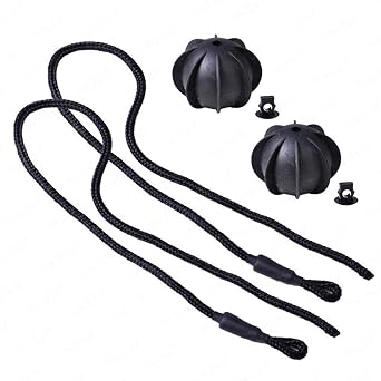 2 Pieces Car Rear Trunk Storage Parcel Shelf Tray Load Cover Straps String Cord Clips Replacement for 1K6863447A
