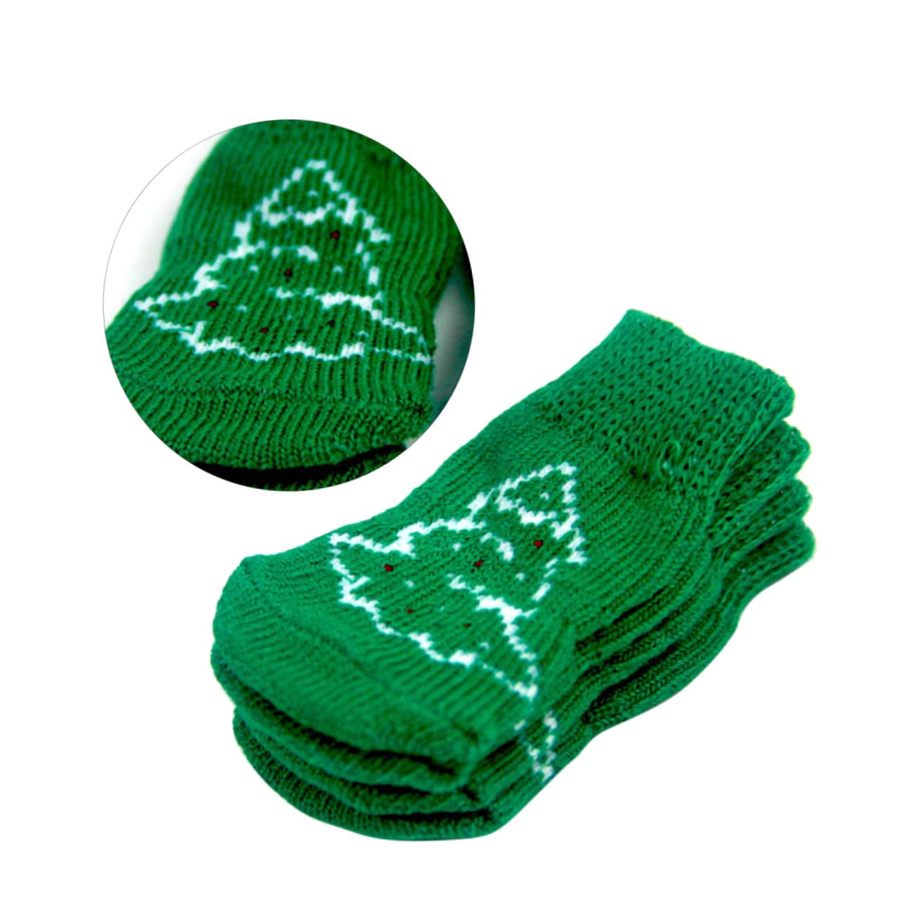 HAPINARY Pet Socks Christmas Warm Socks Knit Stockings Theme Cotton Material Christmas Tree Design Size XL