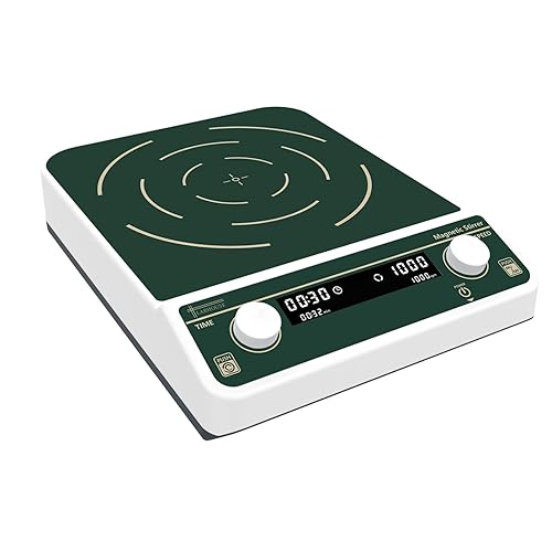 Mezclador agitador magnético de 30L, gran capacidad, 10.2 x 10.2 pulgadas, ajuste de sincronización digital y velocidad 50-1300PRM, barra de