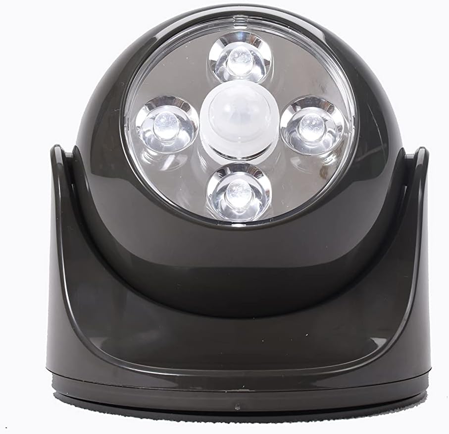 Maxsa Innovations 40252 Battery-Powered Motion Activated Wirelessly Linkable Outdoor Lighting, Black