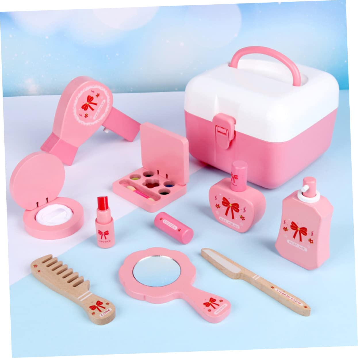 Supvox Kosmetikspielzeug Für Junge Mädchen Interessantes Schminkset Interaktives Kinderspielzeug Robustes Material Kleines Format Tragbar Für Mädchen