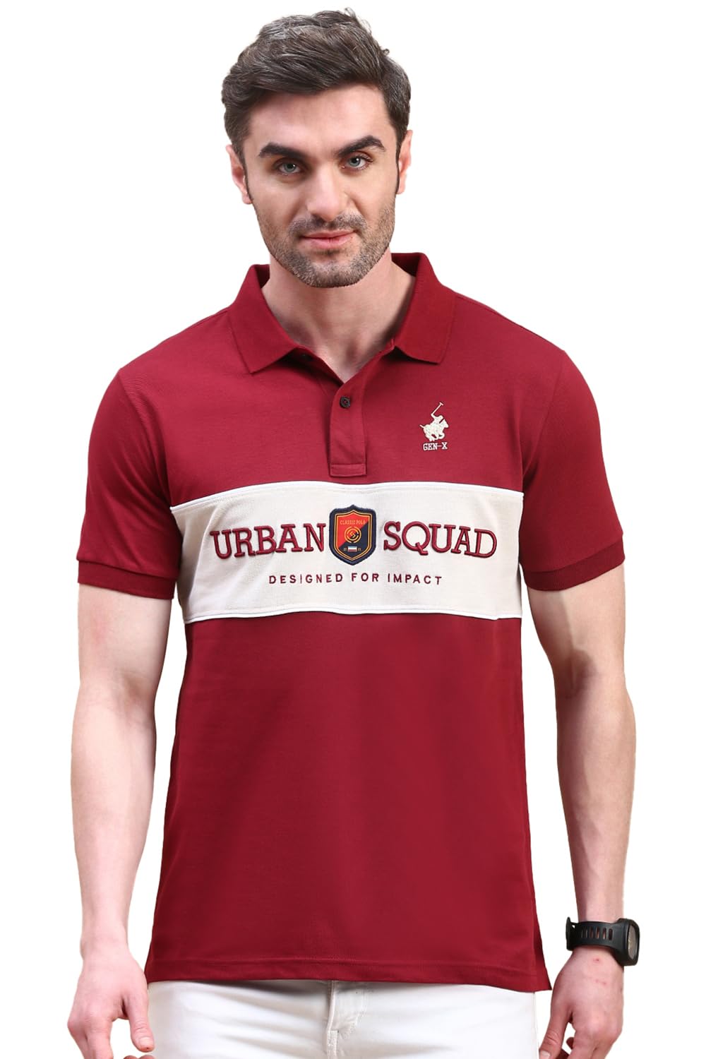 classic polo Men's Half Sleeve Polo Neck Slim Fit Solid Cotton Tshirt-picture-8