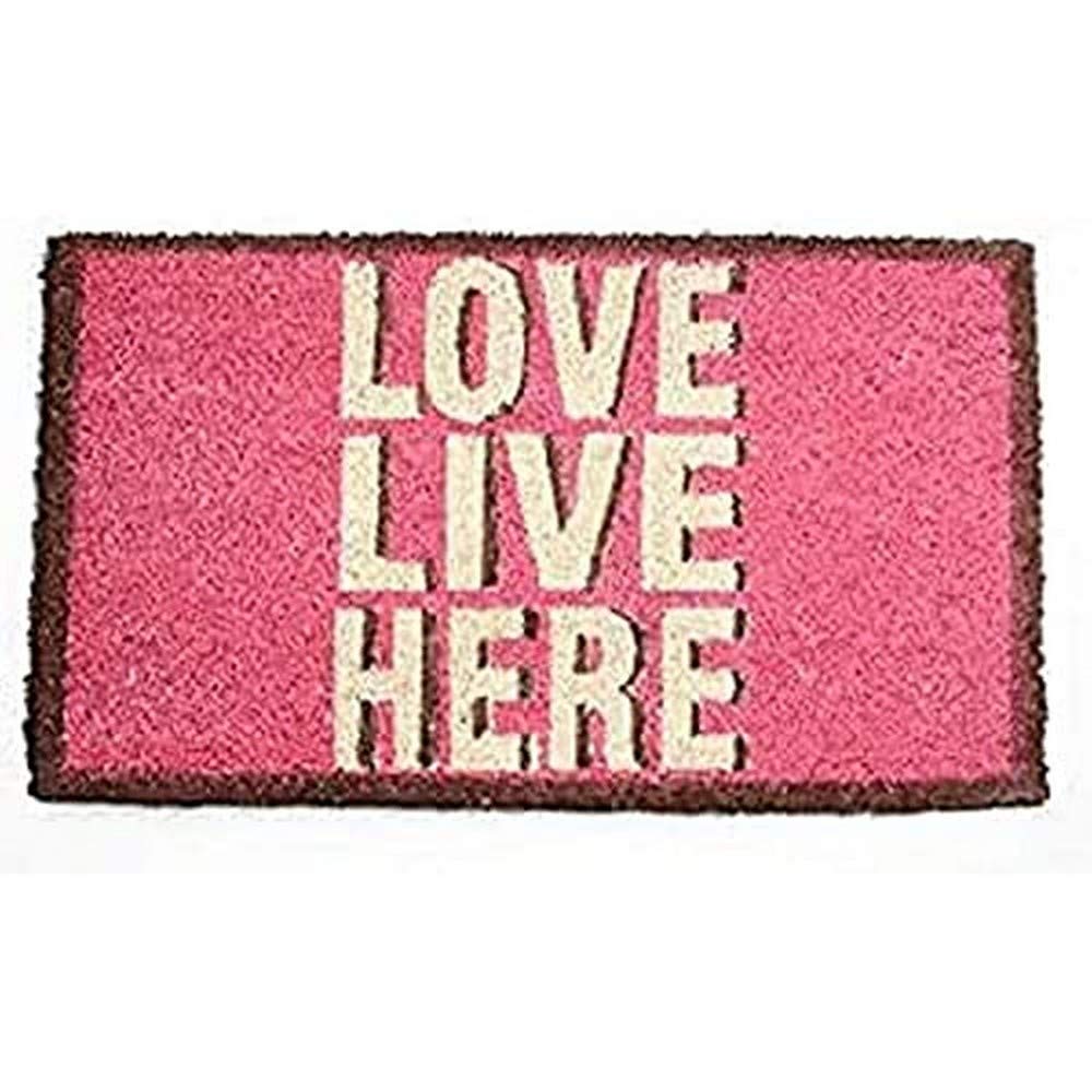 Decorative Coir Entrance Door Mat Love live here 70 cm x 40 cm