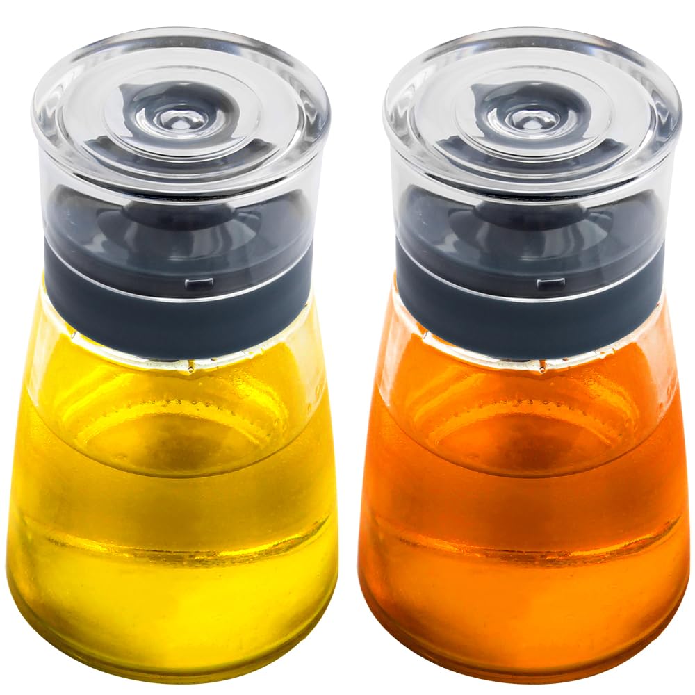 Flacon huile et vinaigre en verre anti-fuite au design épuré pour table