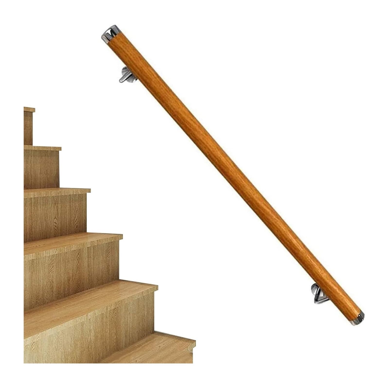 Kit de rampe en bois massif pour escalier intérieur chic de 280cm