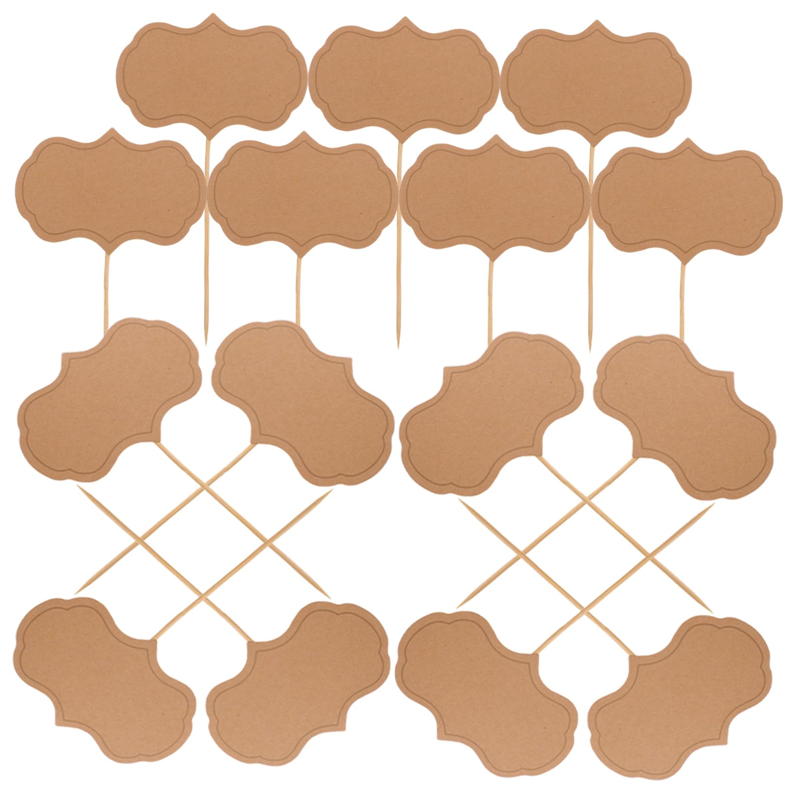 BCOATH 24pcs Writable Sign Picks Blank Food Name Tags for Buffets Cheese Markers Cupcake Decorations Chalkboard Style Toothpick Flags for Parties Weddings and Events