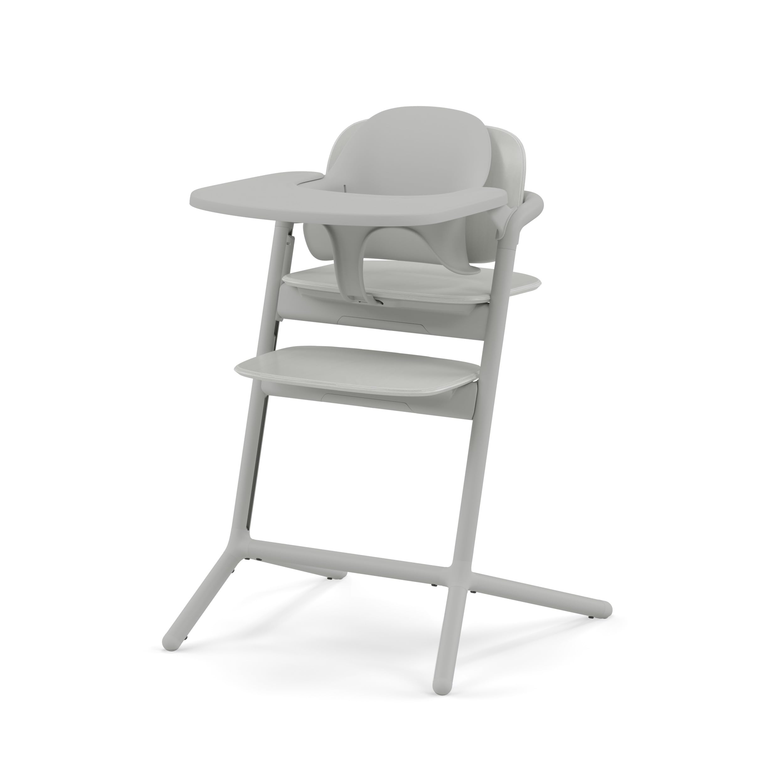 Cybex Gold LEMO Wysokie krzesełko 3 w 1, Rosnące, Do użytku od urodzenia dzięki oddzielnemu Cybex Bouncer, W zestawie zestaw dla niemowląt i tacka na przekąski, Drewno, Suede Grey (Zamszowy Szary)