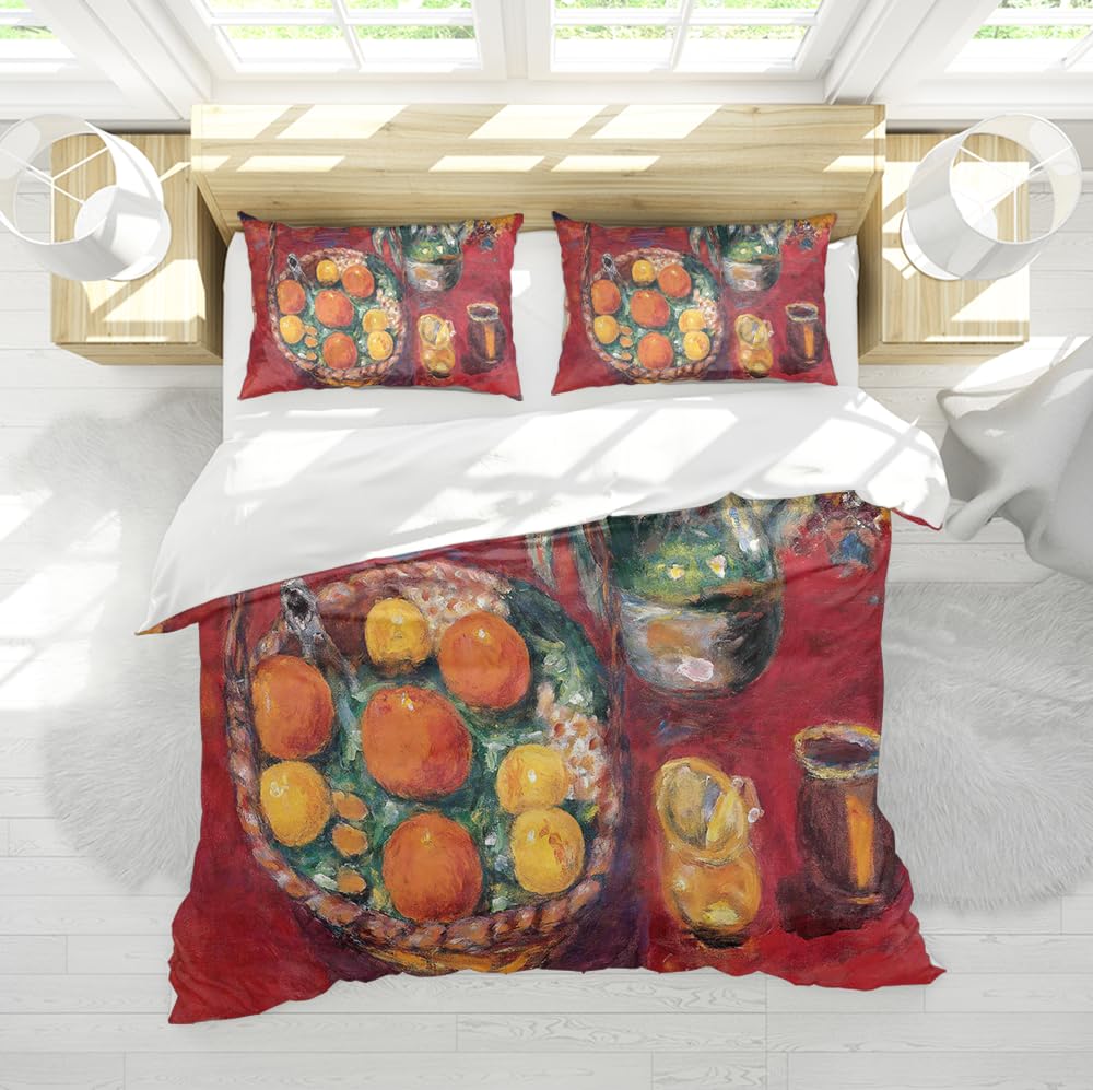 Housse de couette corbeille de fruits pour réveiller la déco d'une chambre adulte