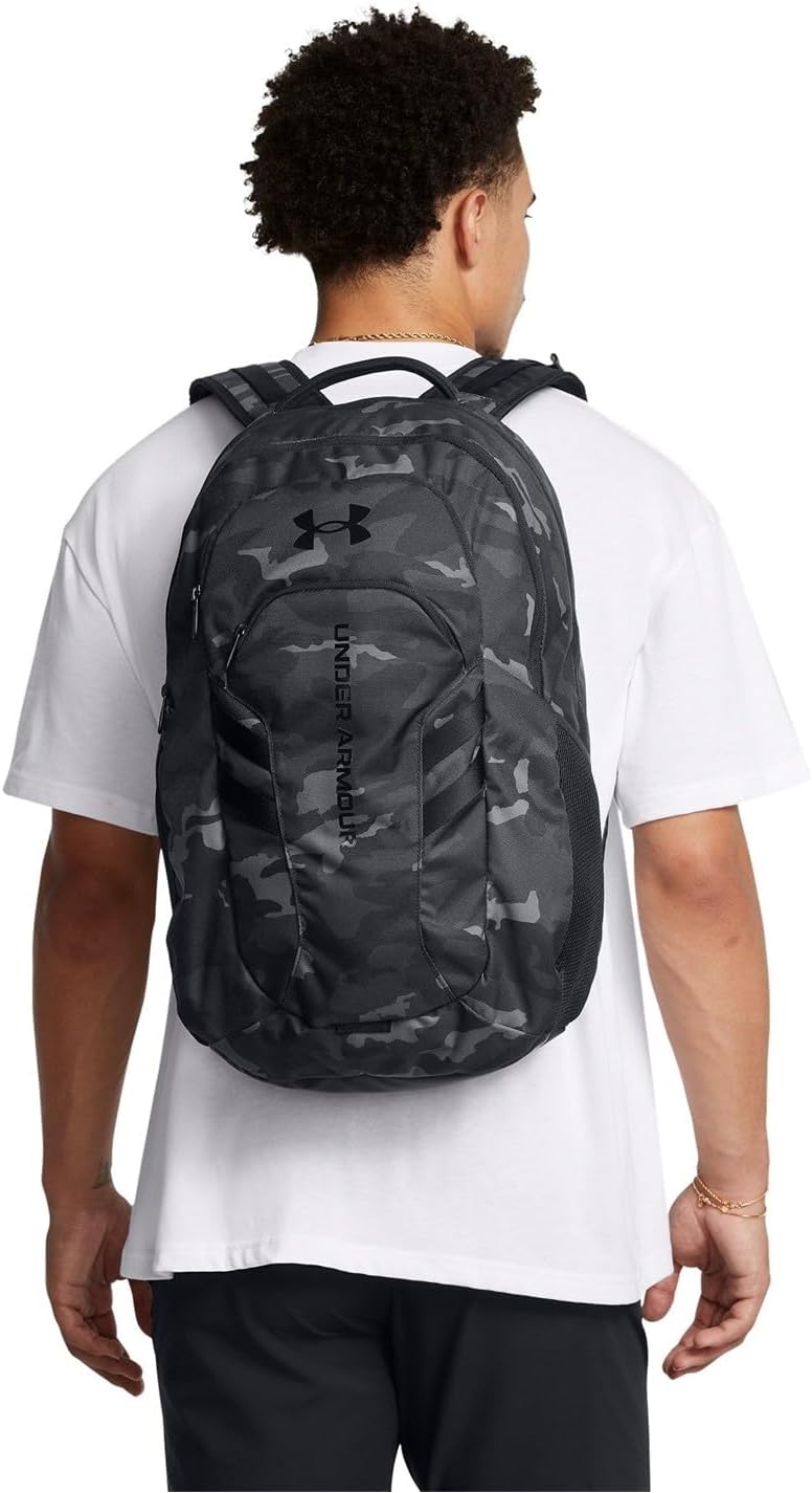 Under Armour Unisex, Hustle 6.0 Pro Backpack (002) Black/Black/Castlerock One Size Fits Most