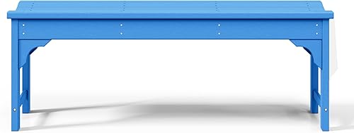 Vista 79 de WestinTrends Malibu - Banco para exteriores, resistente a todo tipo de clima, de madera de polietileno, sin espalda, para patio, jardín, asiento