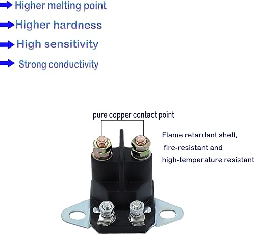 Miniatura 5 de 117-1197 Solenoide de arranque 12V para Toro Timecutter ss5000 z4200 ss4225 ss4235 piezas 4 terminales 12 voltios solenoide para Toro 1-513075