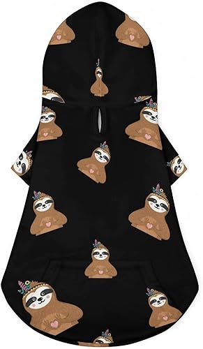 Sudadera divertida con capucha para perro de perezoso indio nativo americano, ropa para mascotas, disfraz de gato, sudadera para mascotas pequeñas y
