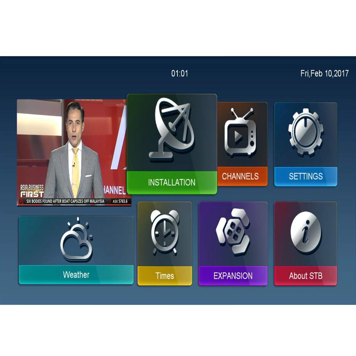 Viark Sat - Digitaler Satellitenempfänger Full HD DVB-S2 Multistream H.265, mit LAN, USB WiFi Antenne und CA Kartenleser
