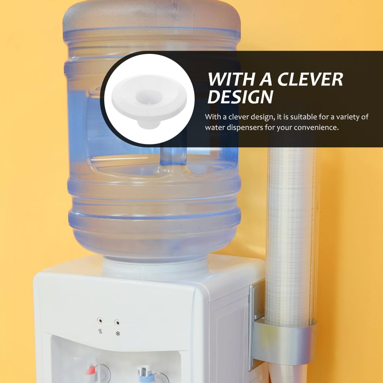 Water Dispenser Smart Seat Replacement, Universal Water Cooler Plastic Top Cover Part Drinking Dispenser Bottle Holder Seat for Dispenser Filter Bottle Holder Accessory image 2
