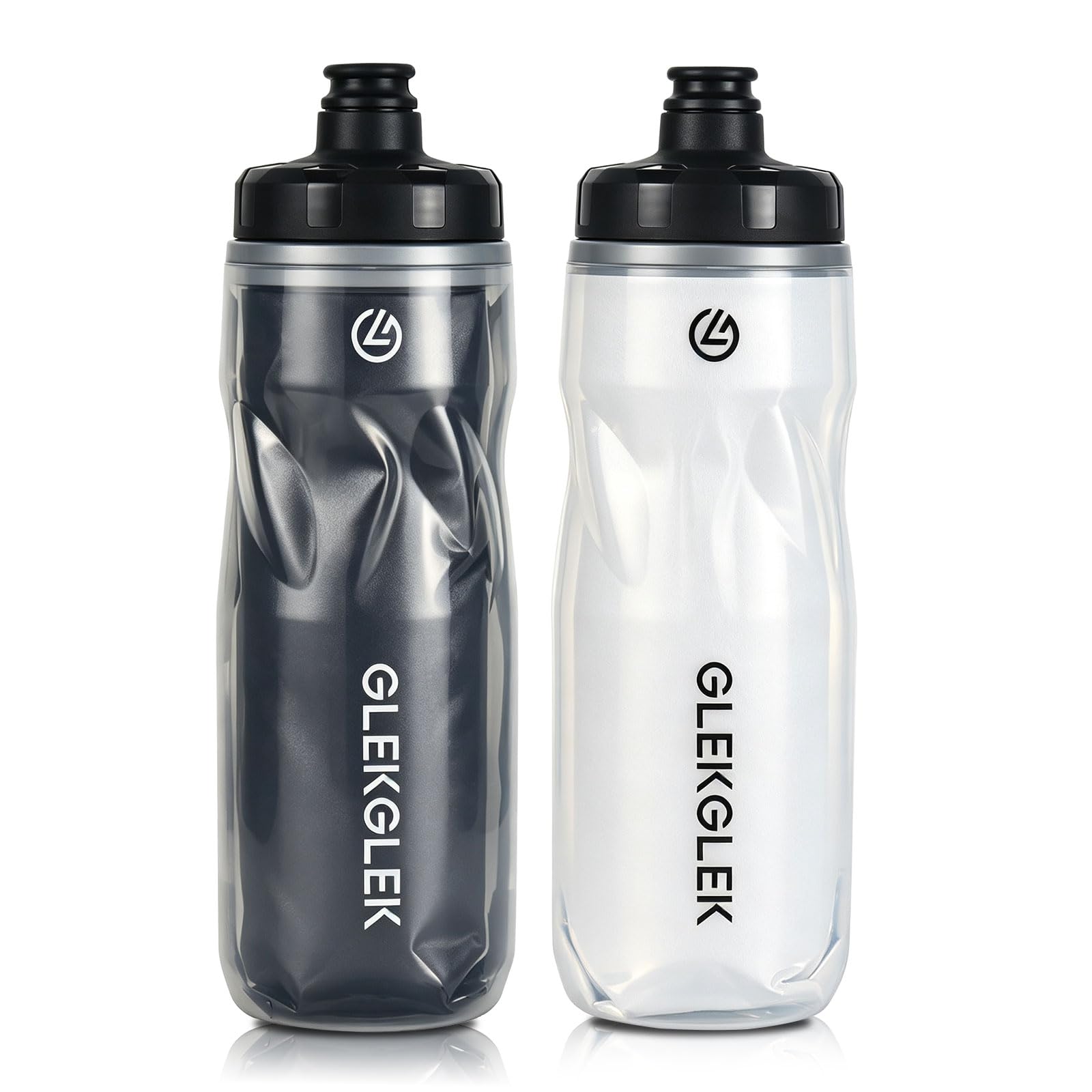 GLEKGLEK Insulated Sports Bottle 600ml, Cycling Bottle, BPA Free