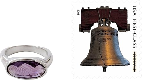 Miniatura 4 de NOVICA Anillo de cóctel artesanal hecho a mano con amatista de tres quilates, plata de ley 925, morado, piedra natal india, corona morada