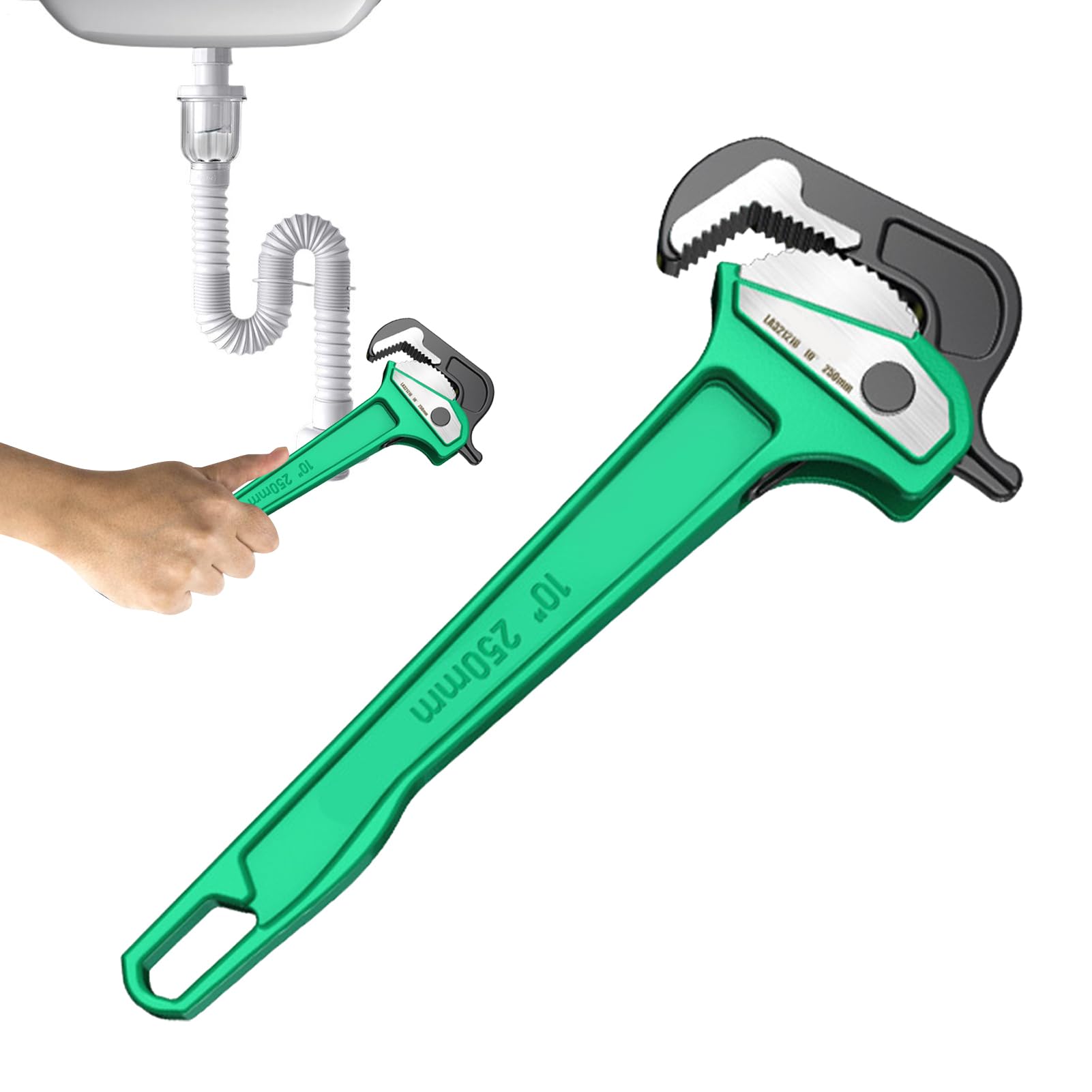 Llave Ajustable para Tuberías Alicates Para Desagües Resistente Y Ajustable | Herramienta Multifuncional de Tuberías para Desagües Ducha Bañera Inodoro Válvulas Bomba Mangueras del Hogar