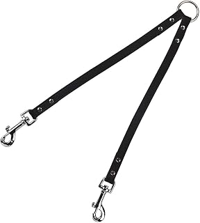 Kerbl Pet Vegas Koppel, schwarz 18mm / 30cm, für Zwei Hunde