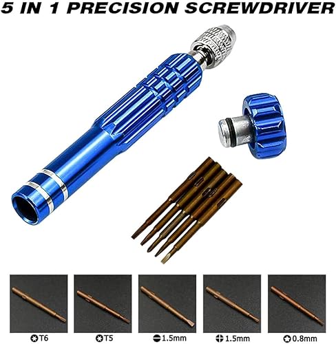 Miniatura 4 de Kit de reparación profesional de relojes, abridor de caja trasera de reloj ajustable con juegos de destornilladores de precisión 5 en 1, llave de 3