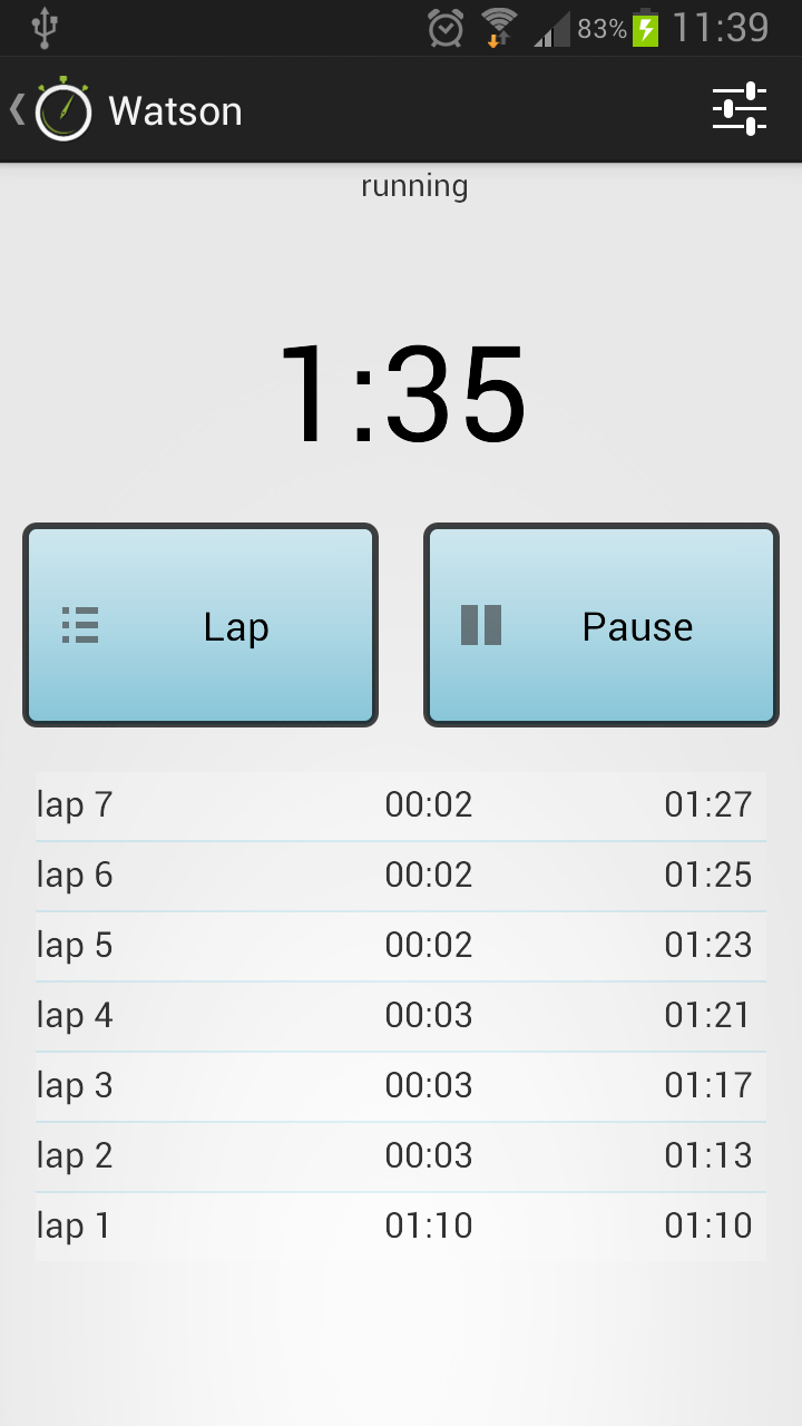 Watson Multiple Stopwatches and Timers App on the Amazon Appstore