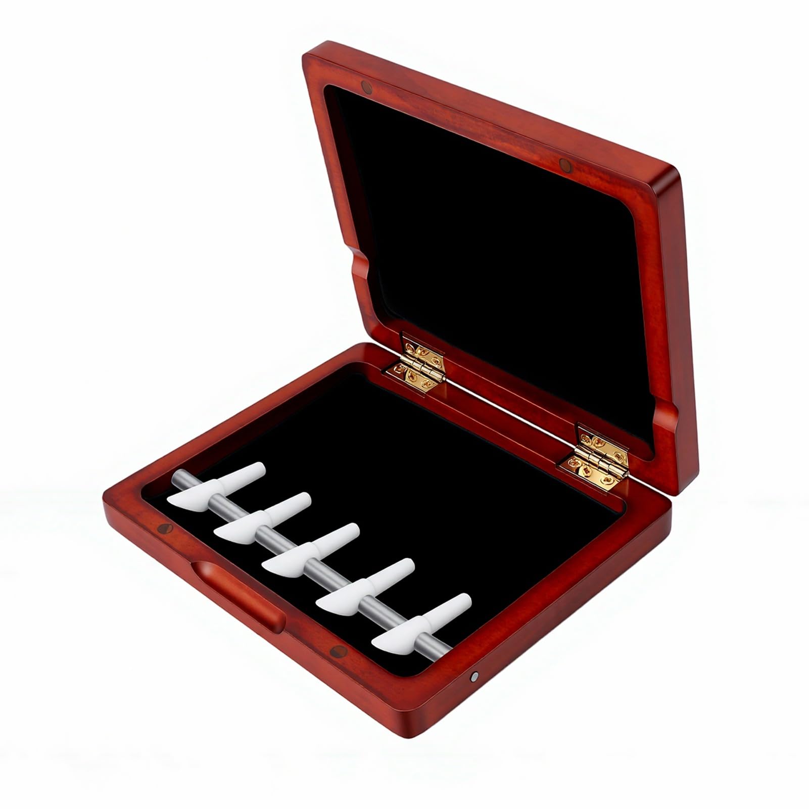 banapoy Étui à Anches de Basson, Doublure en Velours Noir, Fermoir Magnétique, Boîte Rangement en Bois pour Anches Basson, étui Transport pour 5, Accessoires, étanche à l'eau