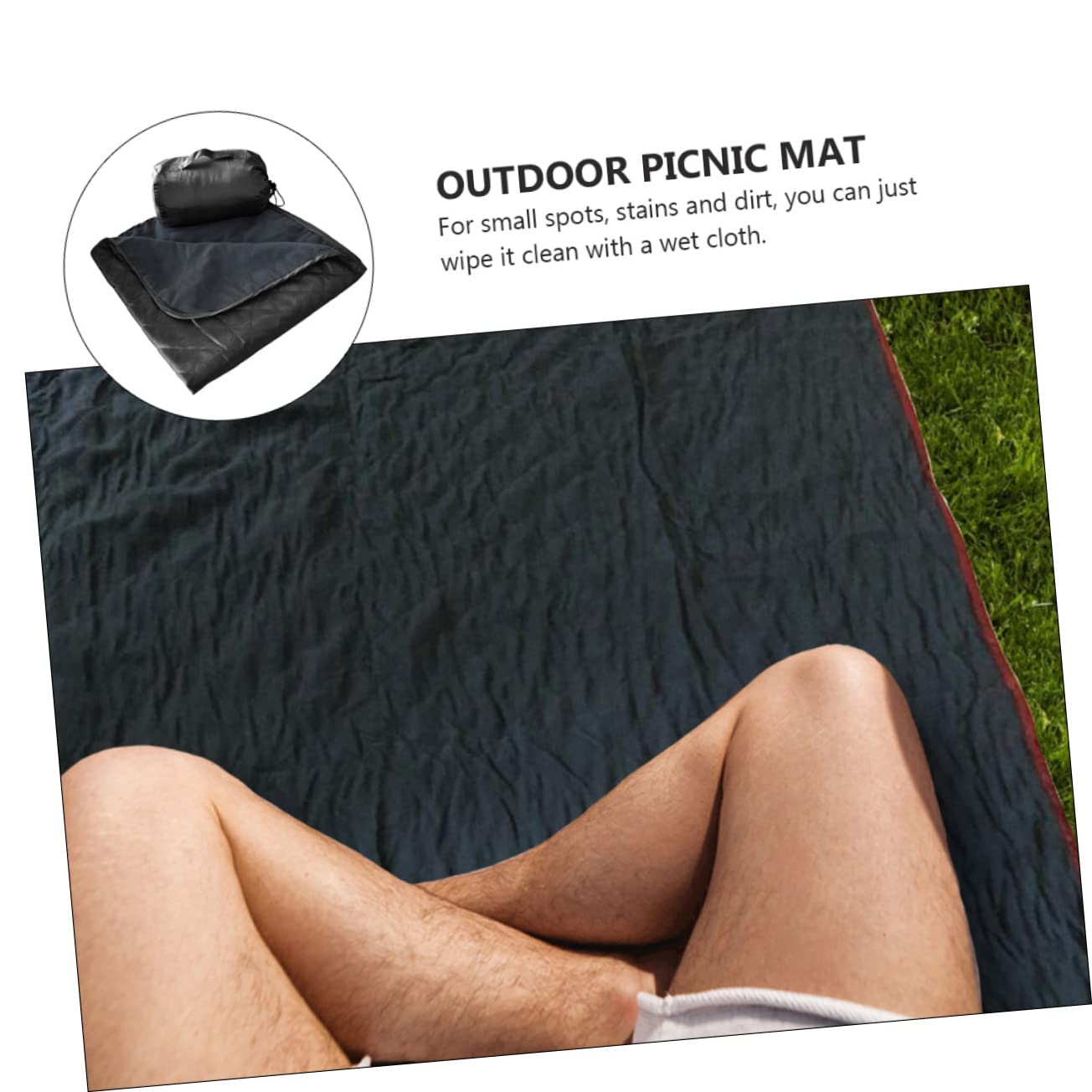 ibasenice De Vellón Cálida para Camping Esterilla De Picnic para Exteriores Tapete De Picnic para Siestas Hecha De Material Polar para Acampar Suelo De De Playa