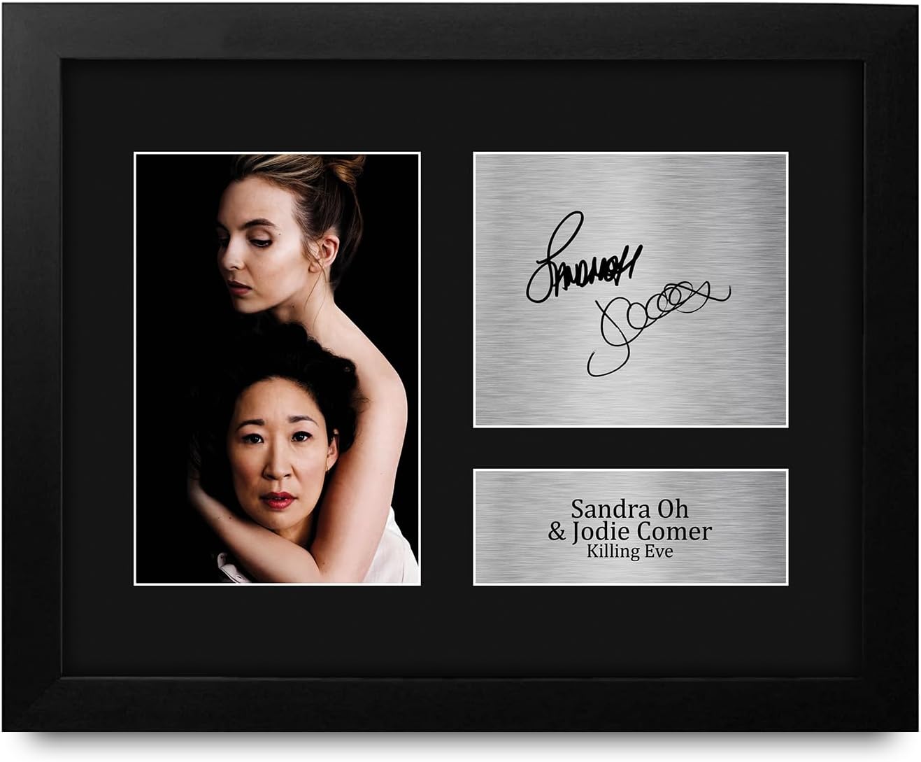 HWC Trading Sandra Oh & Jodie Comer Killing Eve Framed Gifts Printed Signed Autograph Picture for TV Show Fans - US Letter Size