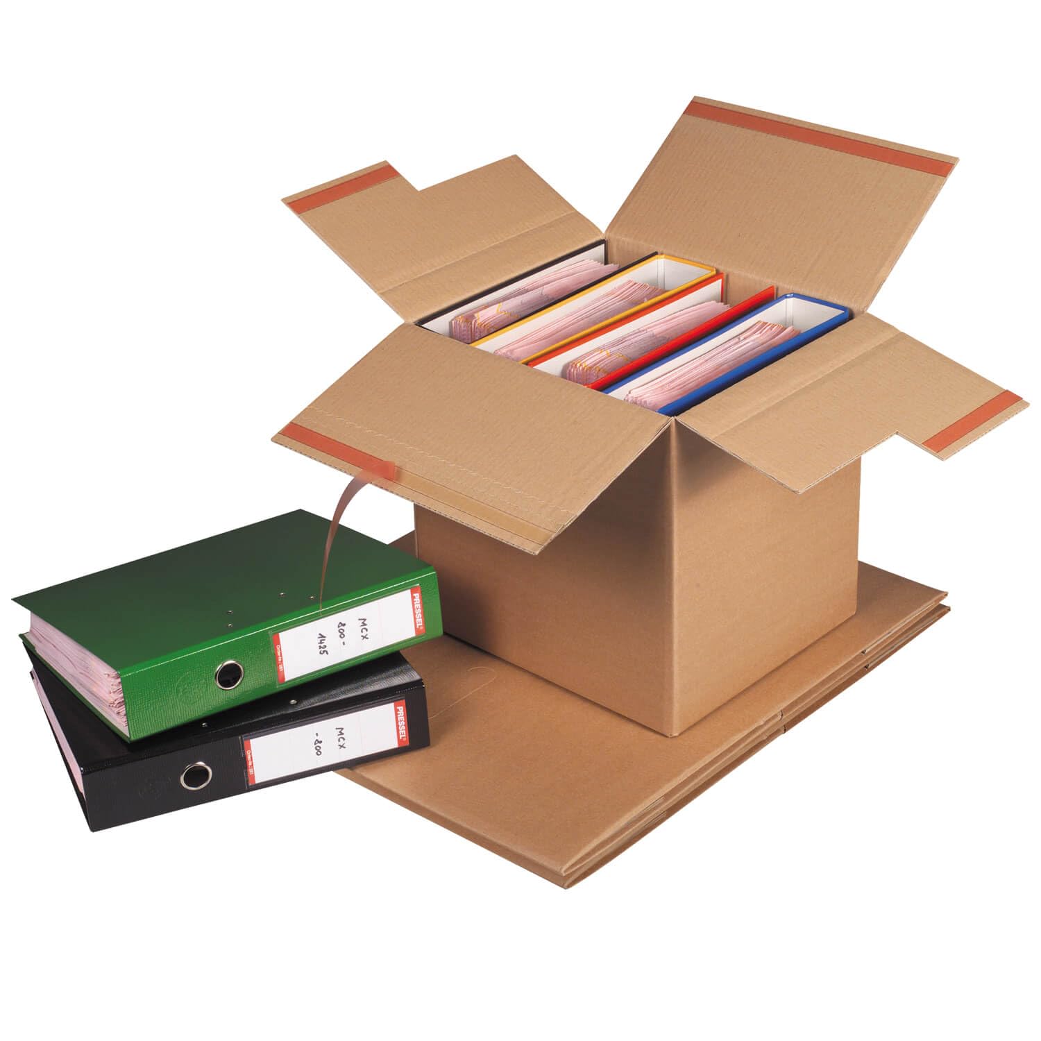 PRS Versandbox für 3-4 Ordner, Natur, 10 Stück | Ordner-Versandkarton, Postkarton,