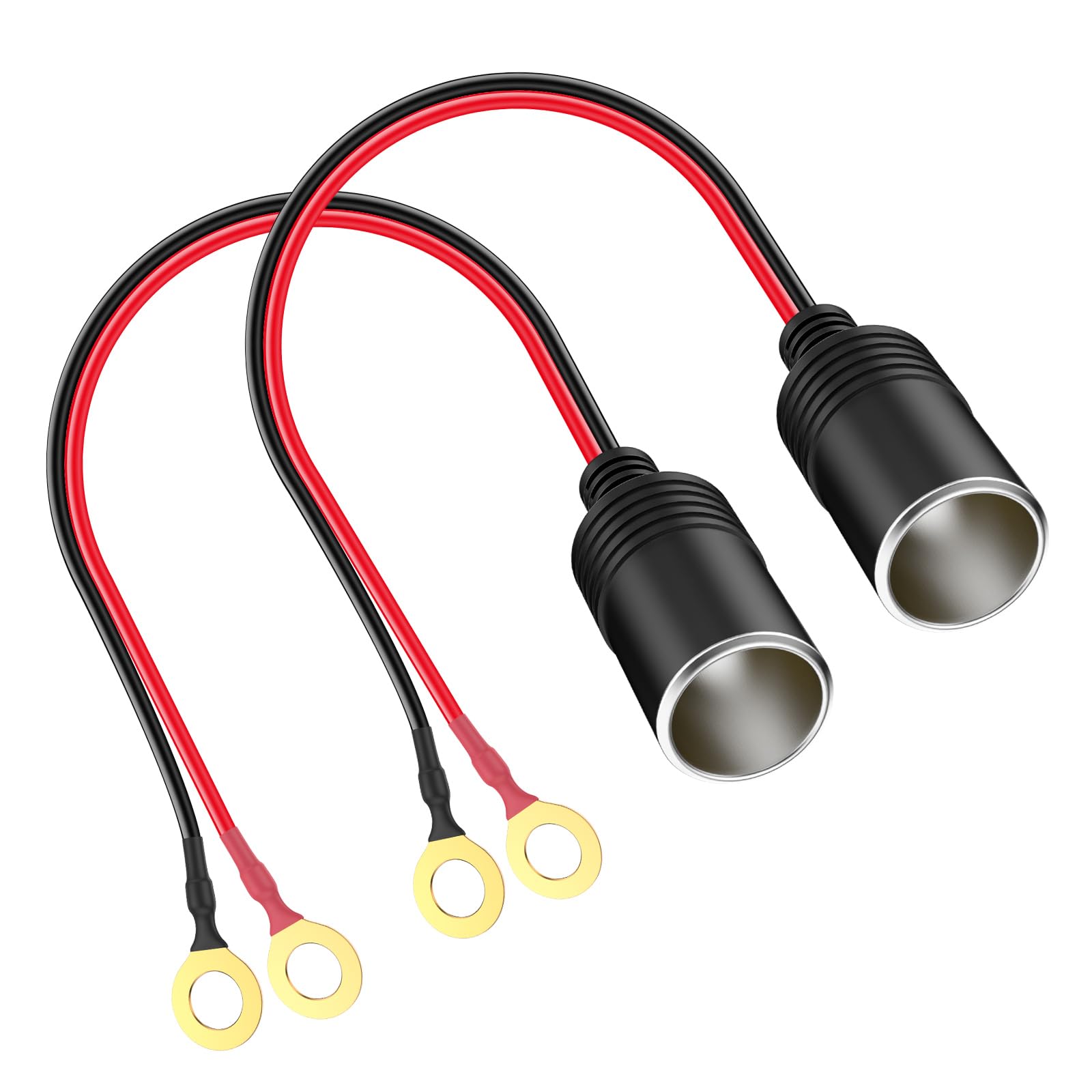 Amazon.com: Range Tour Cigarette Lighter Socket, 2 Pack Female Socket Heavy  Duty Cigarette Lighter Plug with Eyelet Terminals 12V-24V 15A Power Supply  Cord Charger 14AWG Cable Wire for Battery Chargers Air Pump :