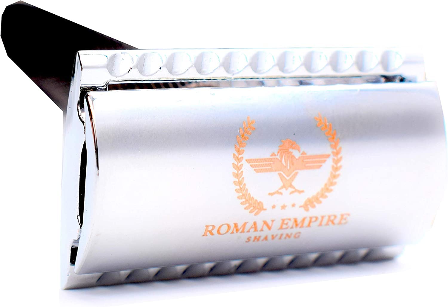Maszynka do Golenia na Żyletki Caesar Gun Metal – Roman Empire Shaving, Klasyczna Stalowa Maszynka z 20 Żyletkami Astra, Derby, Shark i Treet