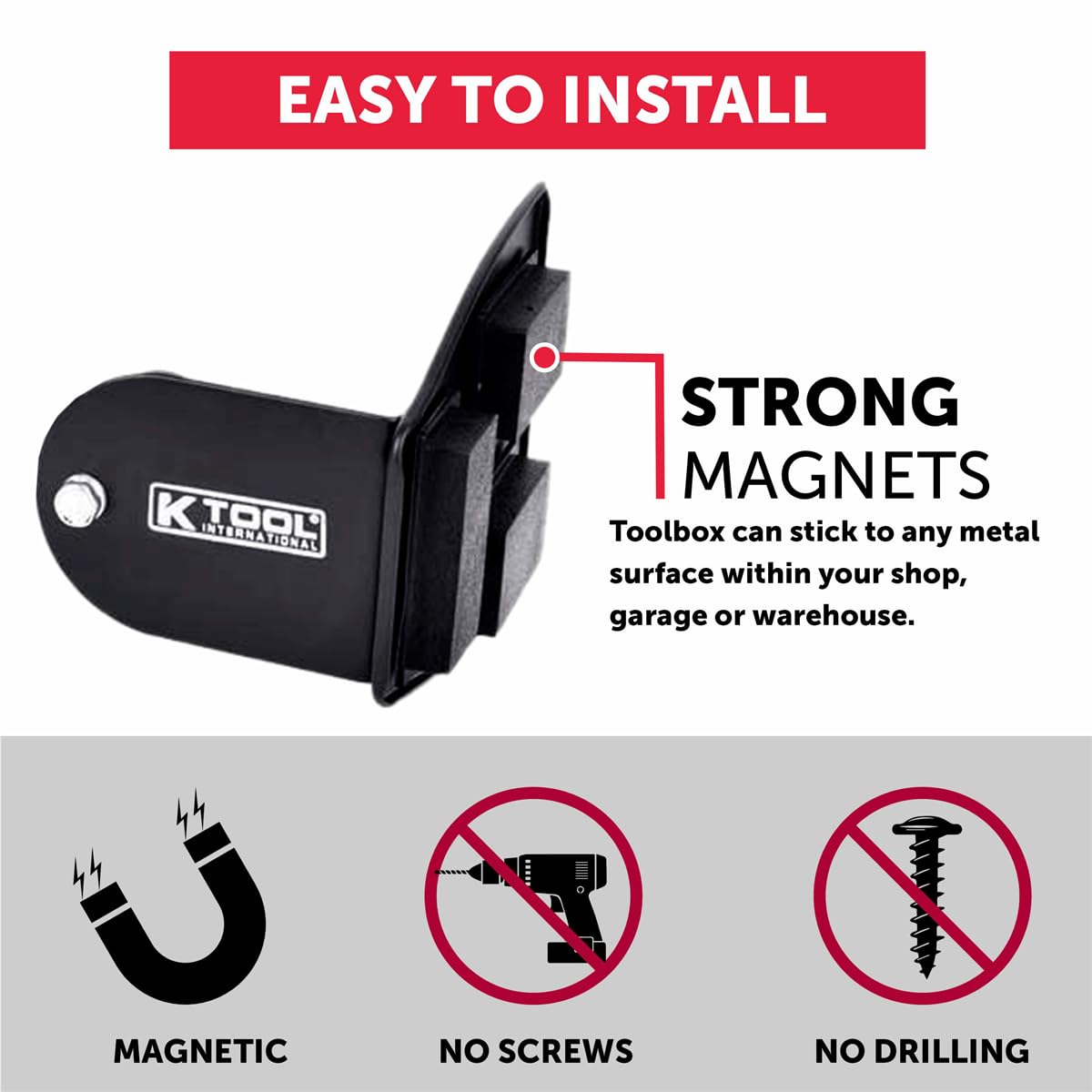 K Tool International DMG001 magnetyczne tacki na narzędzia, zestaw 4 szt